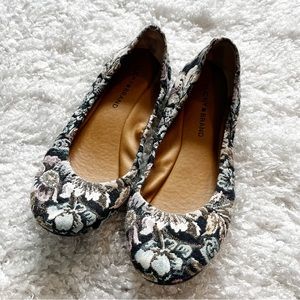 Lucky Brand Floral Tapestry Ballet Flats